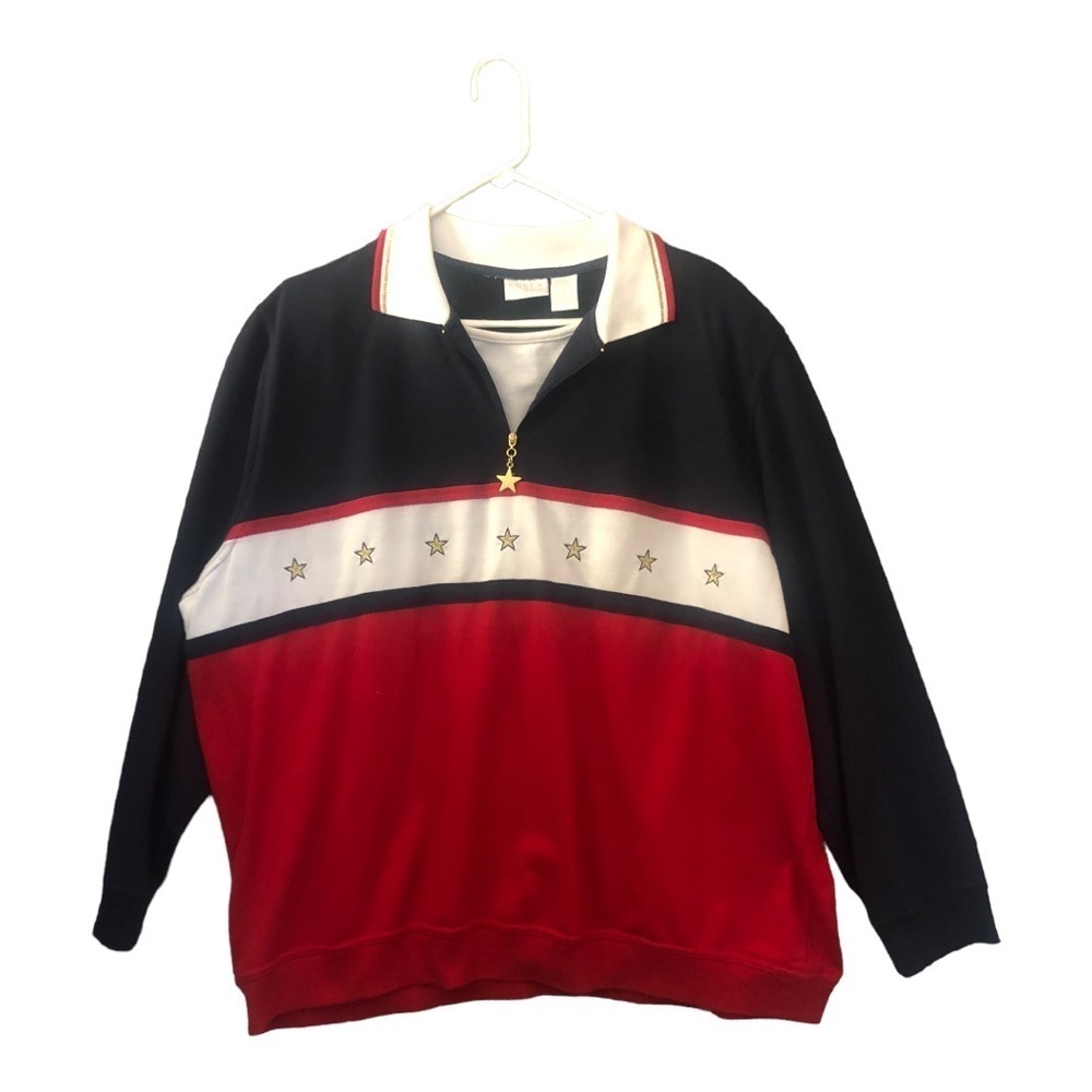 Koret K-Wear Long Sleeve Color-block Red And Black Sweatshirt Size 3XL.